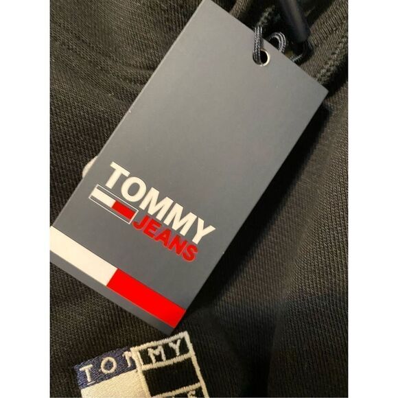 Tommy Jeans Men's Embroidered Drawstring Hoodie Jacket Black Small - Picture 8 of 11